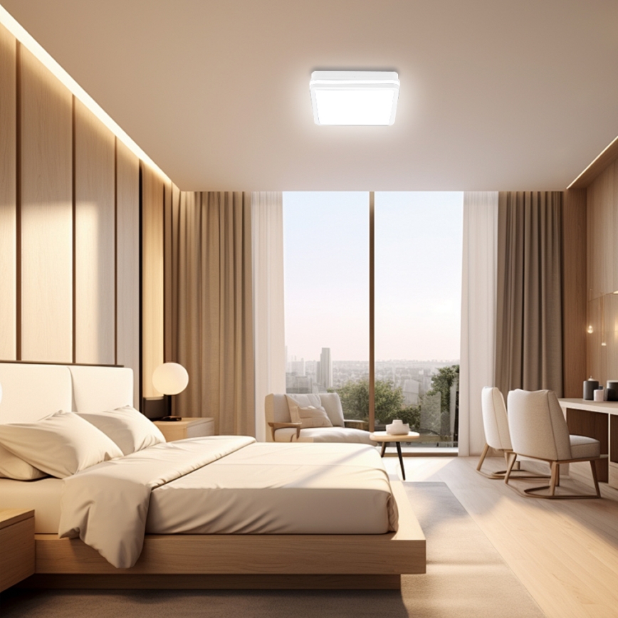 Brilagi - oprawa zewnętrzna LED z czujnikiem BENE LED/18W/230V 22x22 cm biała IP54