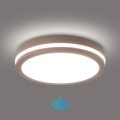 Brilagi - Oprawa zewnętrzna LED z czujnikiem BENE LED/24W/230V śr. 26 cm brązowa IP54