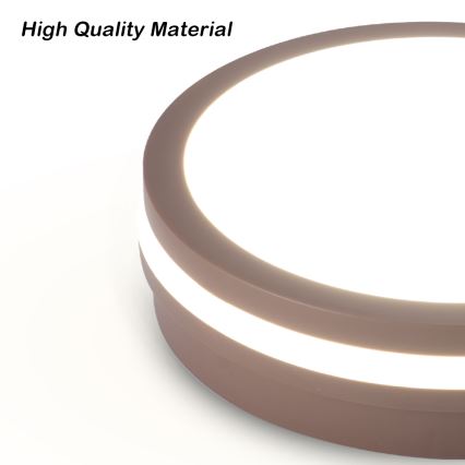 Brilagi - Zewnętrzna oprawa LED z czujnikiem BENE LED/24W/230V śr. 26 cm brązowa IP54