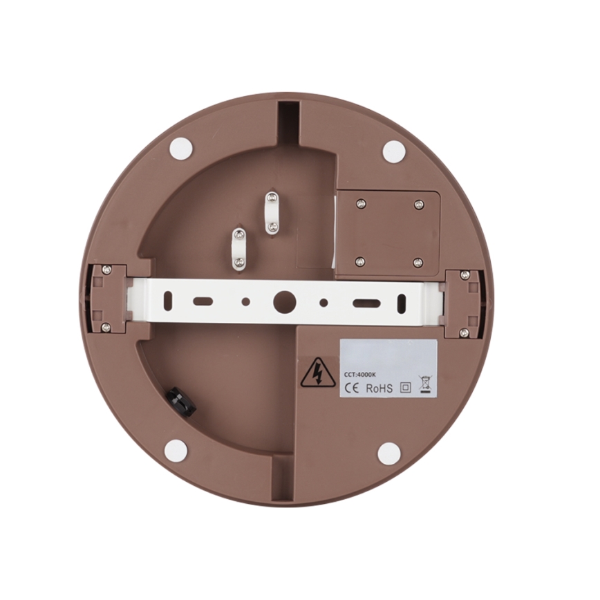 Brilagi - Zewnętrzna oprawa LED z czujnikiem BENE LED/24W/230V śr. 26 cm brązowa IP54