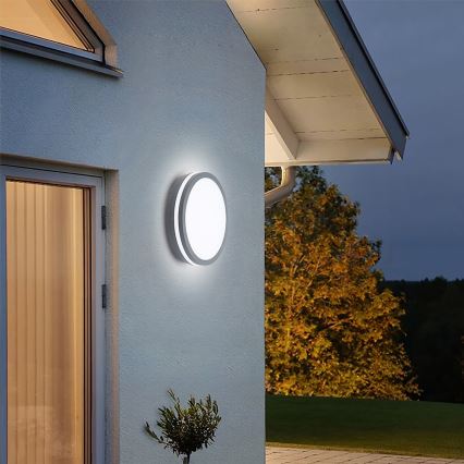 Brilagi - Oprawa zewnętrzna LED z czujnikiem BENE LED/24W/230V, średnica 26 cm, antracyt, IP54