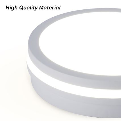 Brilagi - Zewnętrzny plafon LED z czujnikiem BENE LED/24W/230V śr. 26 cm biały IP54