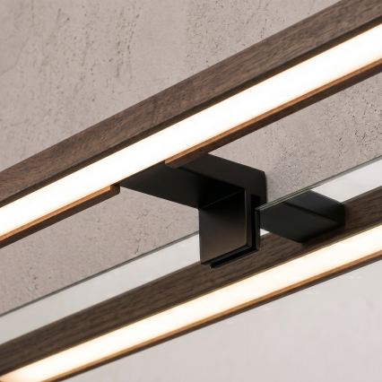 BRILAGI - LED Oświetlenie lustra łazienkowego 3 w 1 WOODY MIRROR LED/8W/230V 40 cm IP44 czarny/dąb orzech