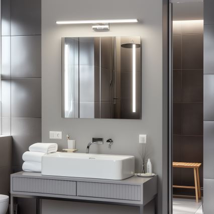 Brilagi - Oświetlenie LED do lustra łazienkowego 3w1 VESTRA LED/12W/230V 60 cm IP44 błyszczący chrom