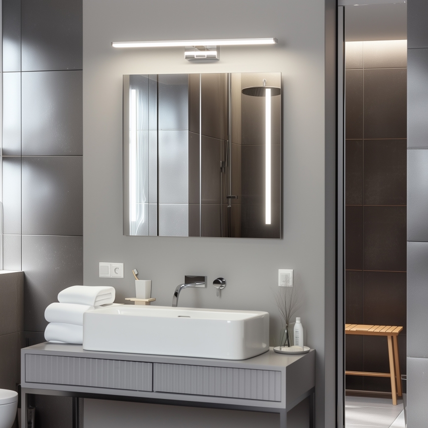 Brilagi - Oświetlenie LED do lustra łazienkowego 3w1 VESTRA LED/12W/230V 60 cm IP44 błyszczący chrom