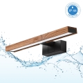 Brilagi - Oświetlenie LED do lustra łazienkowego 3w1 WOODY MIRROR LED/8W/230V 40 cm IP44 czarny/dąb
