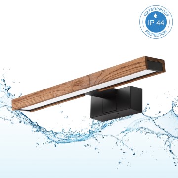Brilagi - Oświetlenie LED do lustra łazienkowego 3w1 WOODY MIRROR LED/8W/230V 40 cm IP44 czarny/dąb