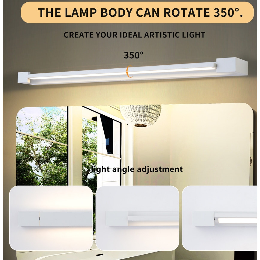 Brilagi - LED oświetlenie lustra łazienkowego AQUA LINE LED/24W/230V 90 cm IP44 biały CRI 90