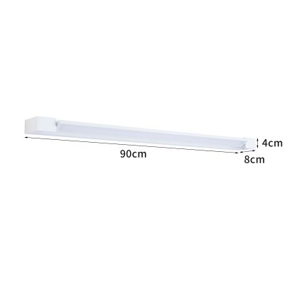 Brilagi - LED oświetlenie lustra łazienkowego AQUA LINE LED/24W/230V 90 cm IP44 biały CRI 90