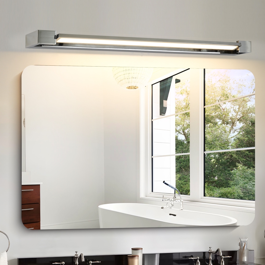 Brilagi - Oświetlenie LED do lustra łazienkowego AQUA LINE LED/24W/230V 90 cm IP44, chrom błyszczący