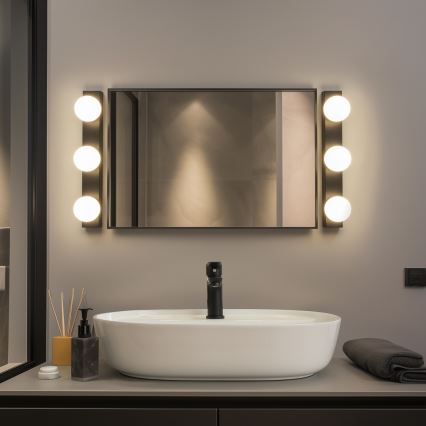 Brilagi - Oświetlenie LED lustra łazienkowego HOLLYWOOD 3xLED/3W/230V 39 cm IP44 czarny