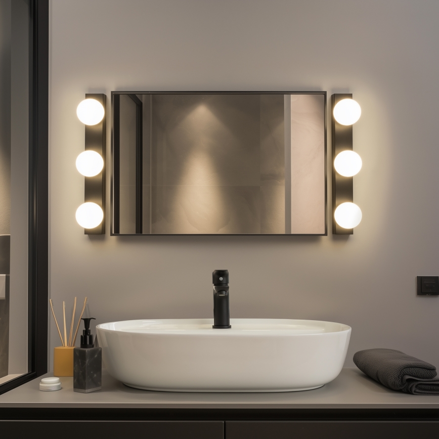 Brilagi - Oświetlenie LED lustra łazienkowego HOLLYWOOD 3xLED/3W/230V 39 cm IP44 czarny