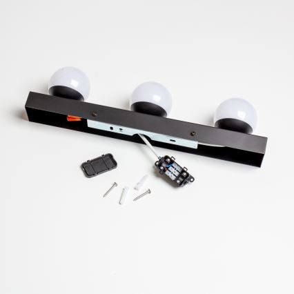 Brilagi - Oświetlenie LED lustra łazienkowego HOLLYWOOD 3xLED/3W/230V 39 cm IP44 czarny