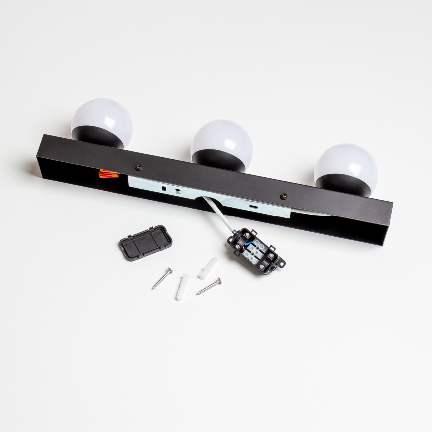 Brilagi - Oświetlenie LED lustra łazienkowego HOLLYWOOD 3xLED/3W/230V 39 cm IP44 czarny