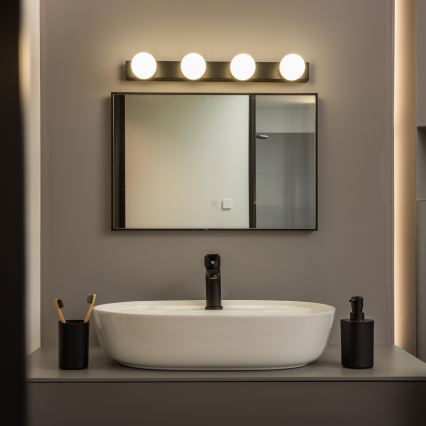 Brilagi - LED oświetlenie lustra łazienkowego HOLLYWOOD 4xLED/3W/230V 53 cm IP44 czarne