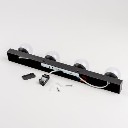Brilagi - LED oświetlenie lustra łazienkowego HOLLYWOOD 4xLED/3W/230V 53 cm IP44 czarne
