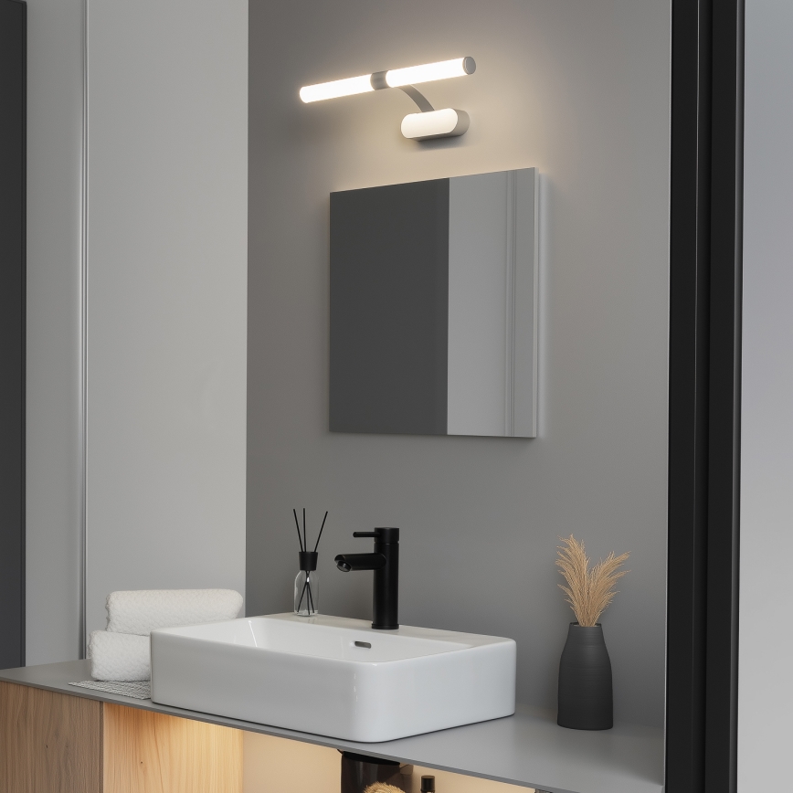 Brilagi - Oświetlenie łazienkowe do lustra 2 w 1 TUBEO LED/6W/230V 40 cm IP44 srebrne