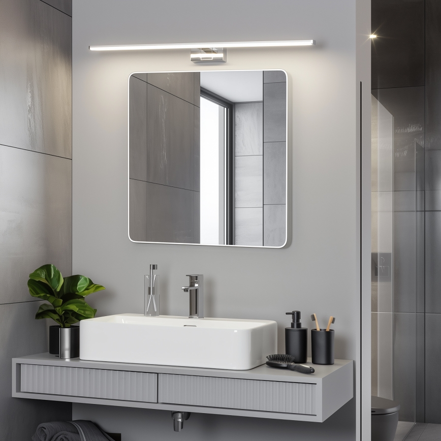 Brilagi - LED Oświetlenie łazienkowe do lustra 3 w 1 VESTRA LED/15W/230V 80 cm IP44 błyszczący chrom