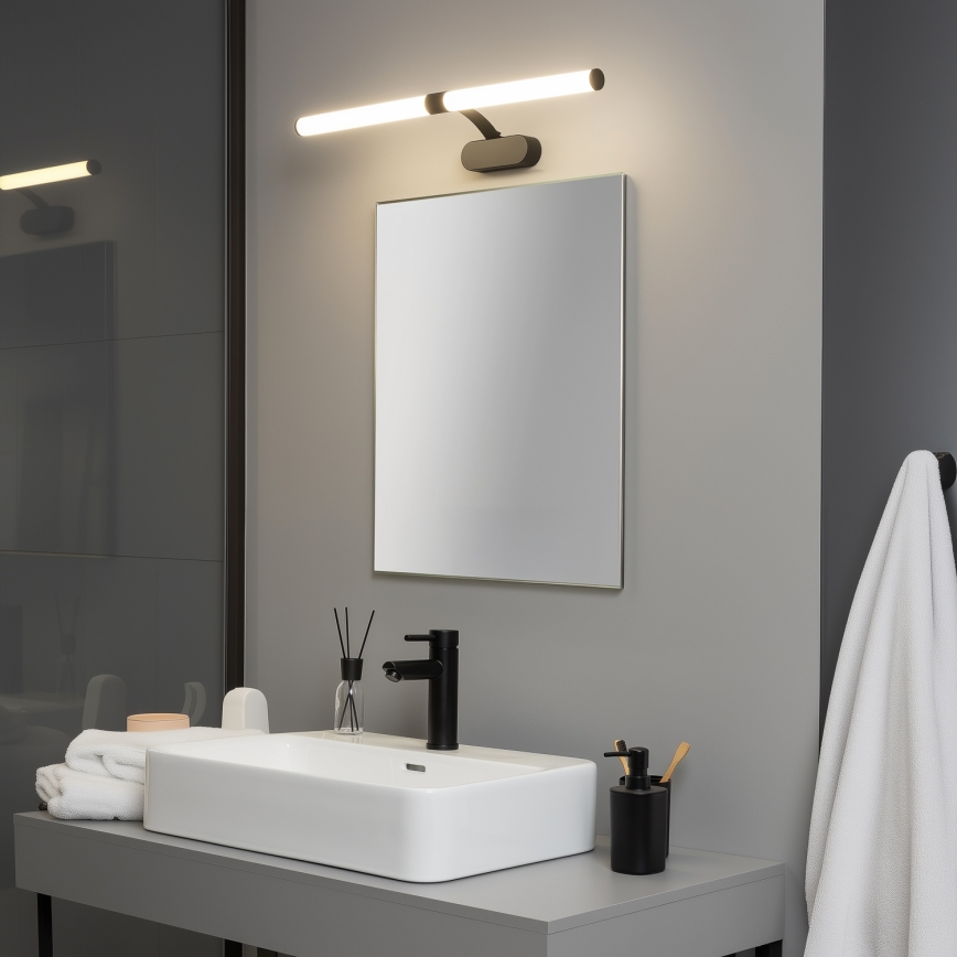 Brilagi - LED oświetlenie lustra łazienkowego 2 w 1 TUBEO LED/8W/230V 60 cm IP44 czarny