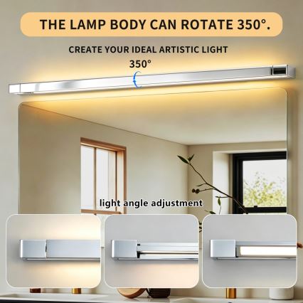 Brilagi - Oświetlenie LED do lustra łazienkowego AQUA LINE LED/36W/230V 120 cm IP44 błyszczący chrom CRI 90