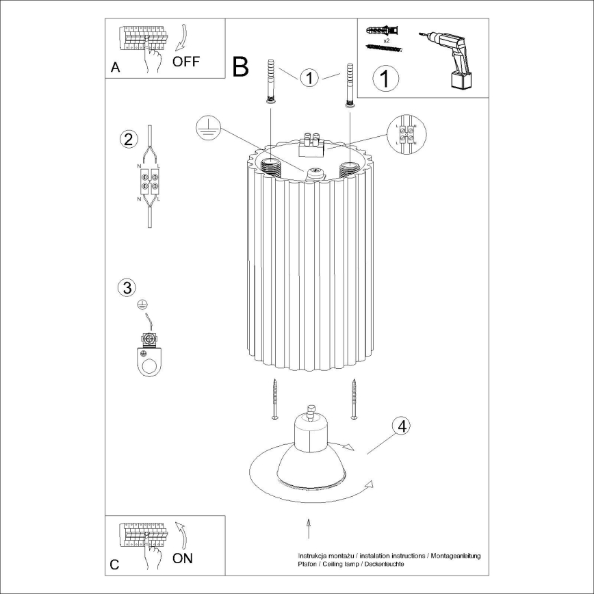 Brilagi - Oświetlenie punktowe CRESTO 1xGU10/10W/230V 10 cm białe