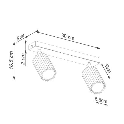 Brilagi - Oświetlenie punktowe CRESTO 2xGU10/10W/230V kremowe