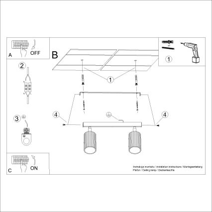 Brilagi - Oświetlenie punktowe CRESTO 2xGU10/10W/230V złote