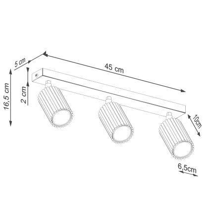 Brilagi - Oświetlenie punktowe CRESTO 3xGU10/10W/230V białe