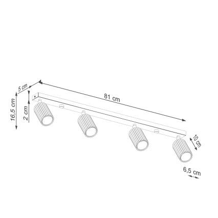 Brilagi - Oświetlenie punktowe CRESTO 4xGU10/10W/230V białe