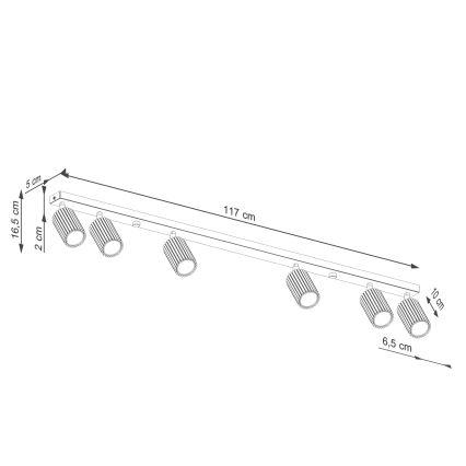 Brilagi - Oświetlenie punktowe CRESTO 6xGU10/10W/230V białe