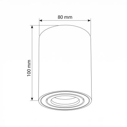BRILAGI - Oświetlenie punktowe MIA 1xGU10/30W/230V 100x80 mm czarne
