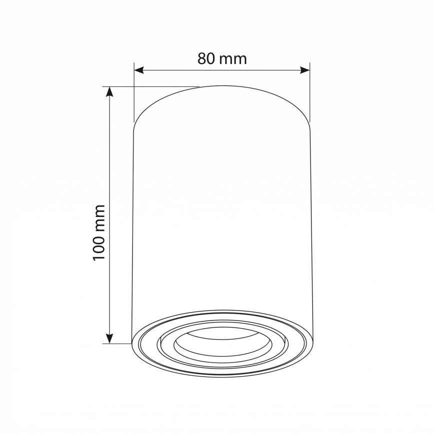 BRILAGI - Oświetlenie punktowe MIA 1xGU10/30W/230V 100x80 mm czarne