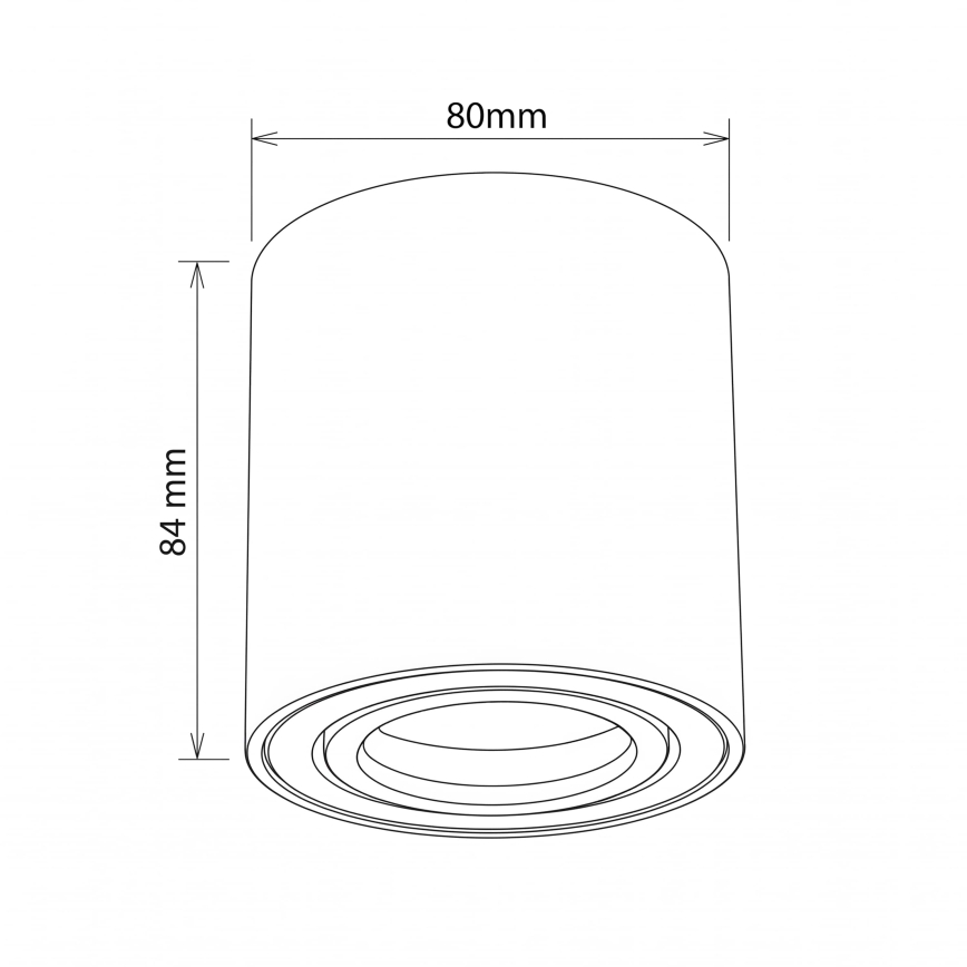 BRILAGI - Oświetlenie punktowe MIA 1xGU10/30W/230V 84x80 mm antracyt
