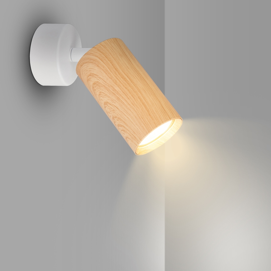 Brilagi - Oświetlenie punktowe SELE 1xGU10/30W/230V biały/dekor dębu