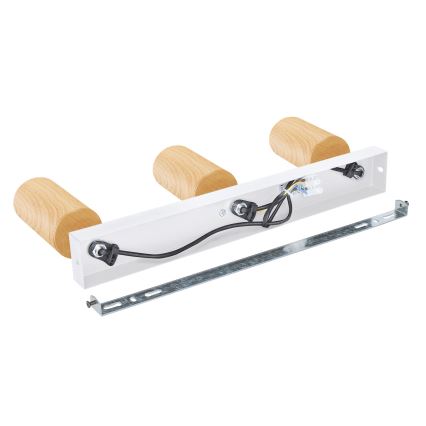 Brilagi - Oświetlenie punktowe SELE 3xGU10/30W/230V biały/dekor dębu
