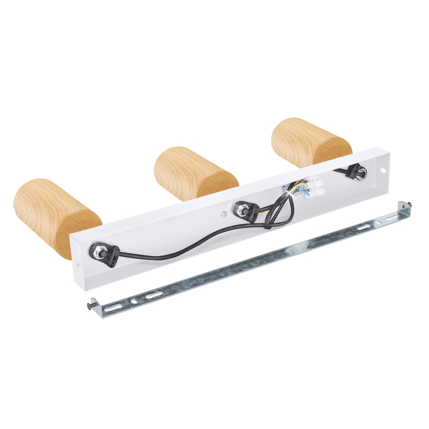 Brilagi - Oświetlenie punktowe SELE 3xGU10/30W/230V biały/dekor dębu