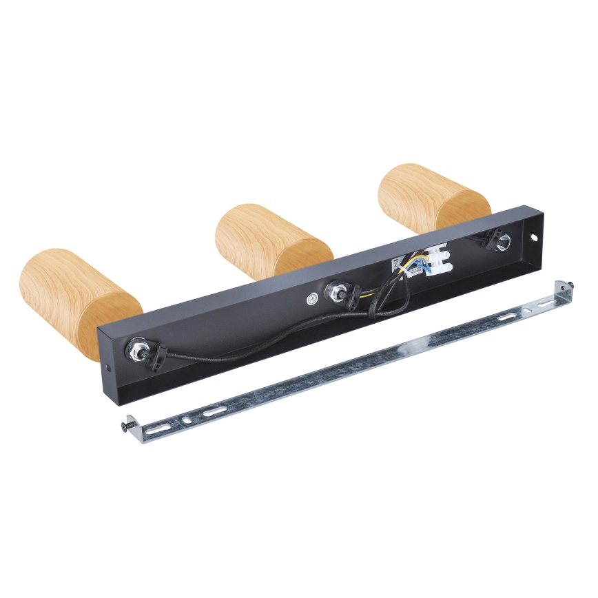 Brilagi - Oświetlenie punktowe SELE 3xGU10/30W/230V czarny/dekor dębu