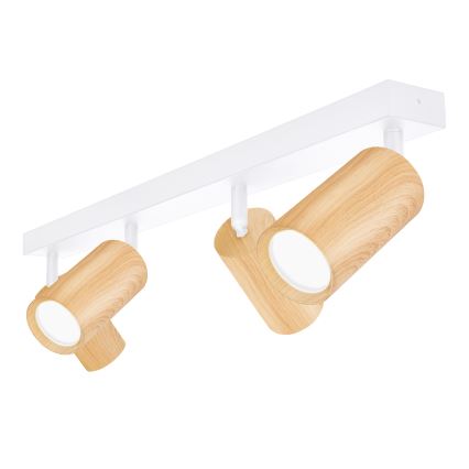 Brilagi - Oświetlenie punktowe SELE 4xGU10/30W/230V biały/dekor dębu
