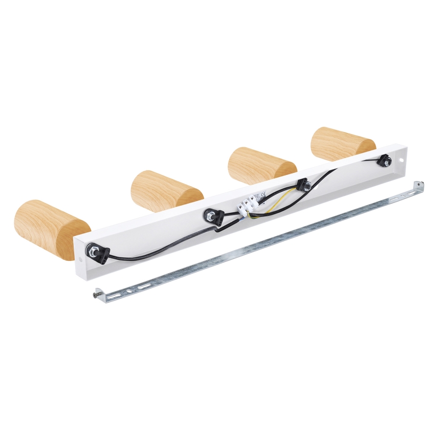 Brilagi - Oświetlenie punktowe SELE 4xGU10/30W/230V biały/dekor dębu