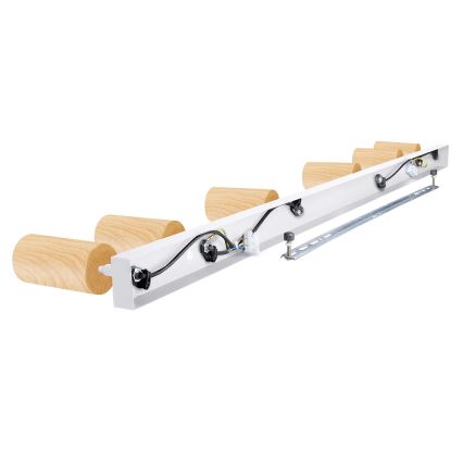 Brilagi - Oświetlenie punktowe SELE 6xGU10/30W/230V biały/dekor dębu