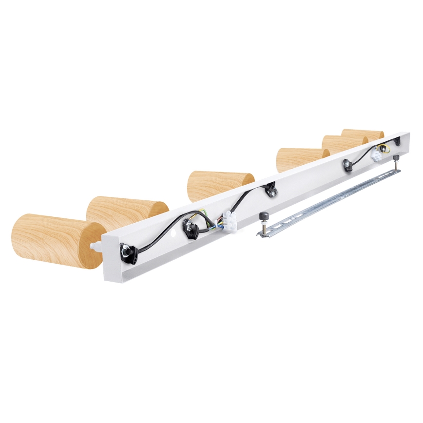 Brilagi - Oświetlenie punktowe SELE 6xGU10/30W/230V biały/dekor dębu