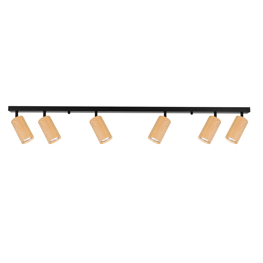 Brilagi - Oświetlenie punktowe SELE 6xGU10/30W/230V czarny/dekor dębu
