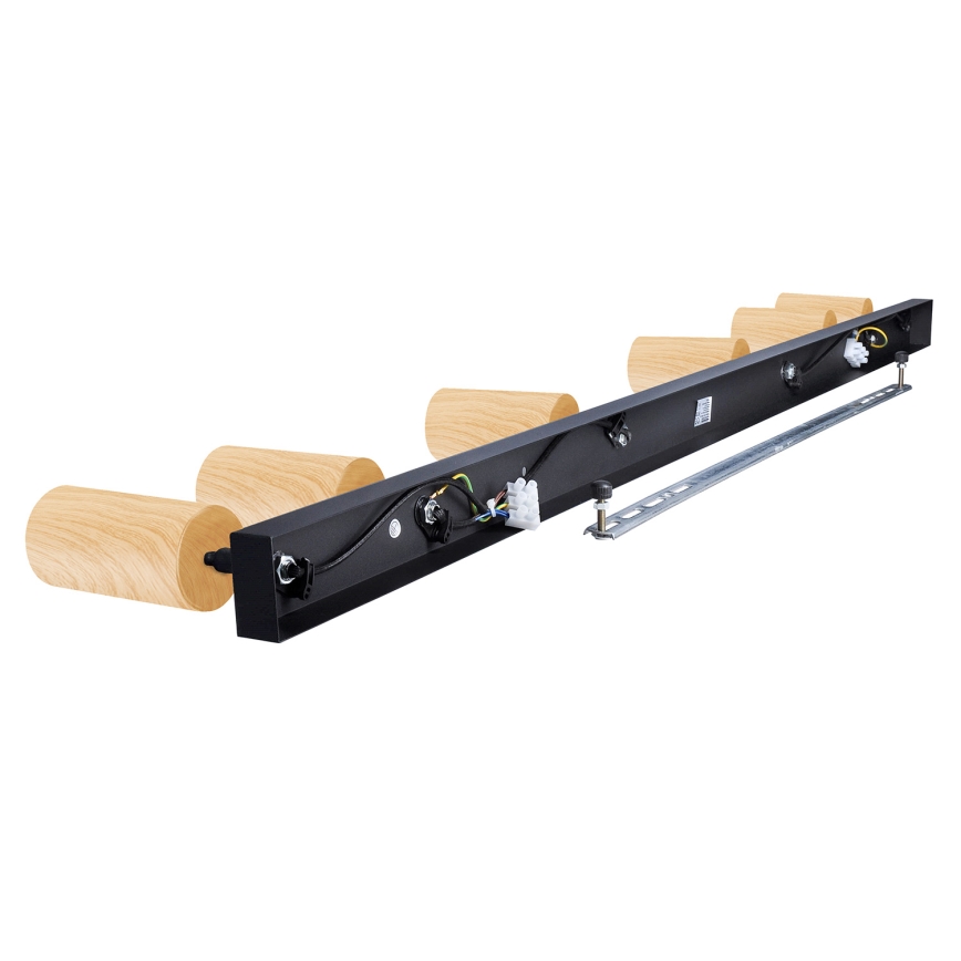 Brilagi - Oświetlenie punktowe SELE 6xGU10/30W/230V czarny/dekor dębu
