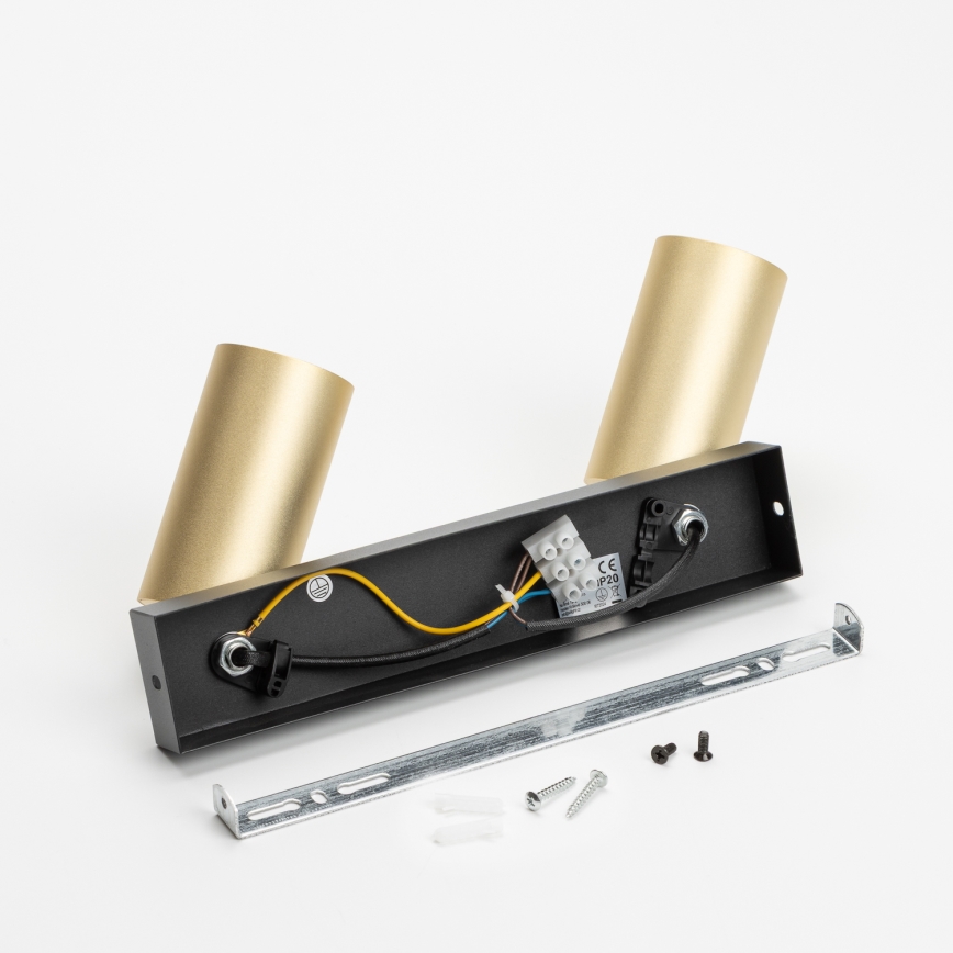 Brilagi - Oświetlenie punktowe SELE GOLDEN 2xGU10/30W/230V czarny/złoty