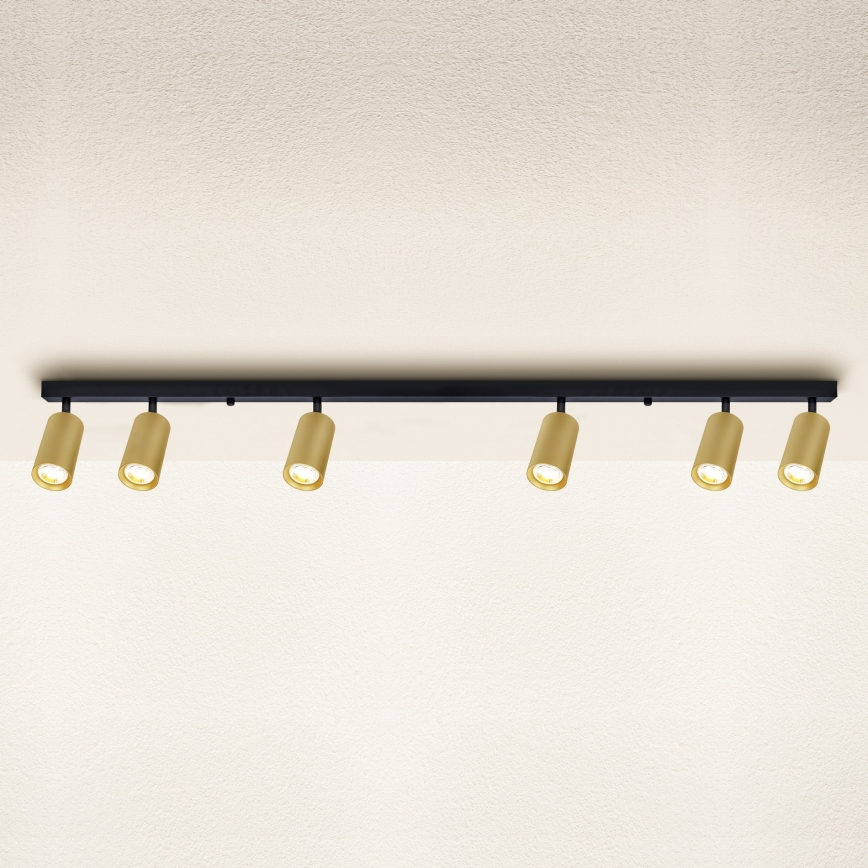 Brilagi - Oświetlenie punktowe SELE GOLDEN 6xGU10/30W/230V czarny/złoty