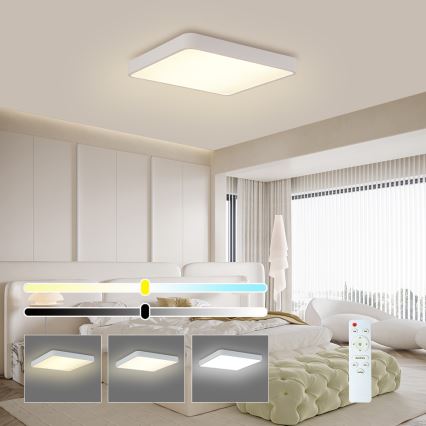 Brilagi - LED Plafon ściemnialny POOL LED/36W/230V 3000-6000K 40x40 cm biały + pilot zdalnego sterowania
