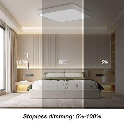Brilagi - LED Plafon ściemnialny POOL LED/36W/230V 3000-6000K 40x40 cm biały + pilot zdalnego sterowania