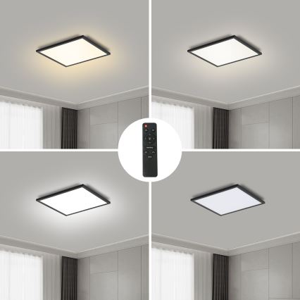 Brilagi - LED Plafon ściemnialny SLIMFRAME LED/25W/230V 30x30 cm 3000-6000K czarny + pilot zdalnego sterowania