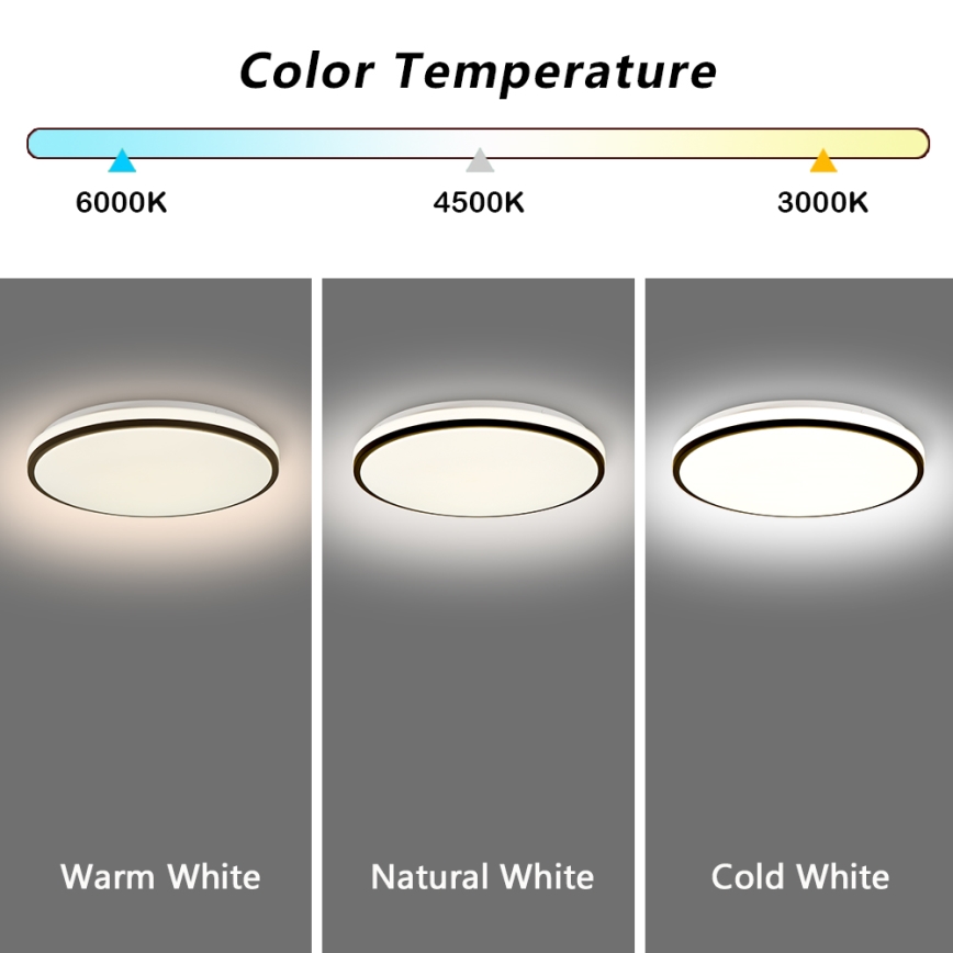 Brilagi - LED Plafon ściemnialny SMART LED/28W/230V 3000-6000K śr. 35 cm Wi-Fi Tuya + pilot zdalnego sterowania