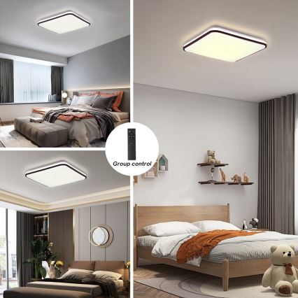 Brilagi - LED Plafon ściemnialny SMART LED/36W/230V 3000-6000K 45x45 cm Wi-Fi Tuya + pilot zdalnego sterowania